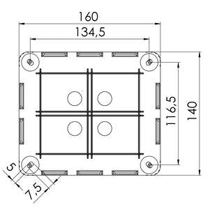ELECTRO MECHANICA Grey Housing COMBI1210 (160X140X81)