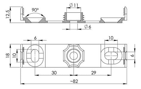 ELECTRO MECHANICA Junction Box Polypropylene, RAL 7035 (85x85x51mm)