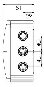 ELECTRO MECHANICA Grey Housing COMBI1210 (160X140X81)