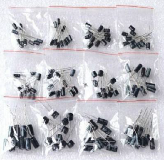 120pcs 12 values 0.22UF-470UF Aluminum electrolytic capacitor assortment kit set
