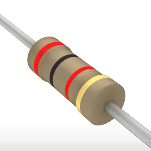 DIGI-KEY 2K OHM ±5% 0.25W, 1/4W Through Hole Resistor (Pack of 10)