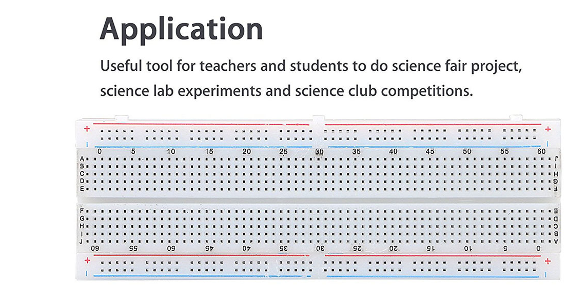 KEYESTUDIO 3 830 Point Solderless Bread Board
