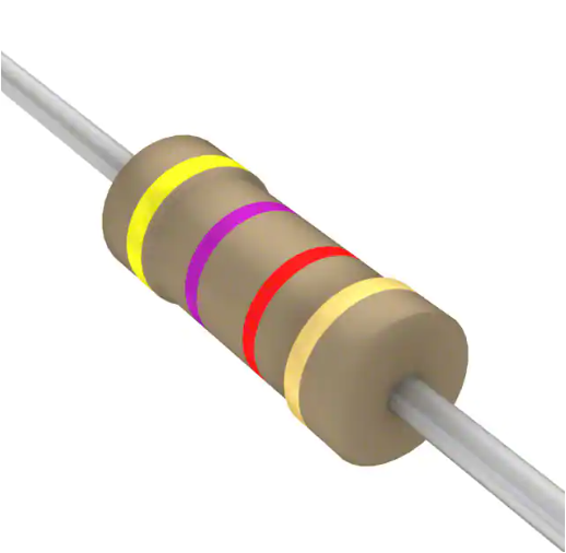 DIGI-KEY 4.7K OHM ±5% 0.25W, 1/4W Through Hole Resistor (Pack of 10)