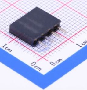 LCSC Female Header 4 pins 2.54mm Through Hole,P=2.54mm