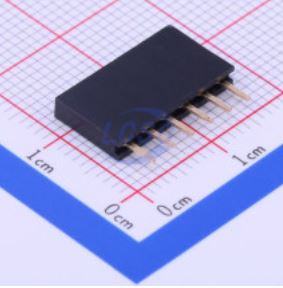 LCSC Female Header 6 pins (2.54mm) Through Hole,P=(2.54mm)