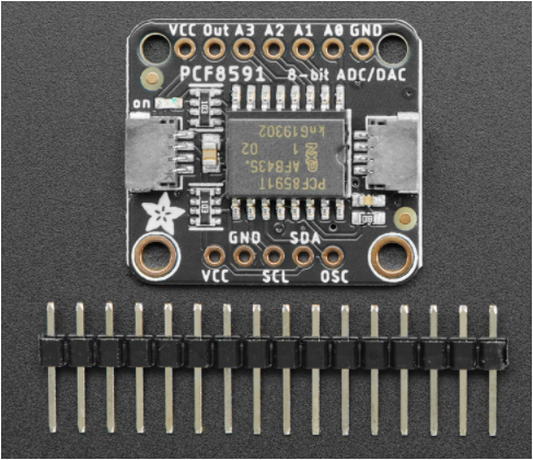 ADAFRUIT PCF8591 Quad 8-bit ADC + 8-bit DAC - STEMMA QT / Qwiic
