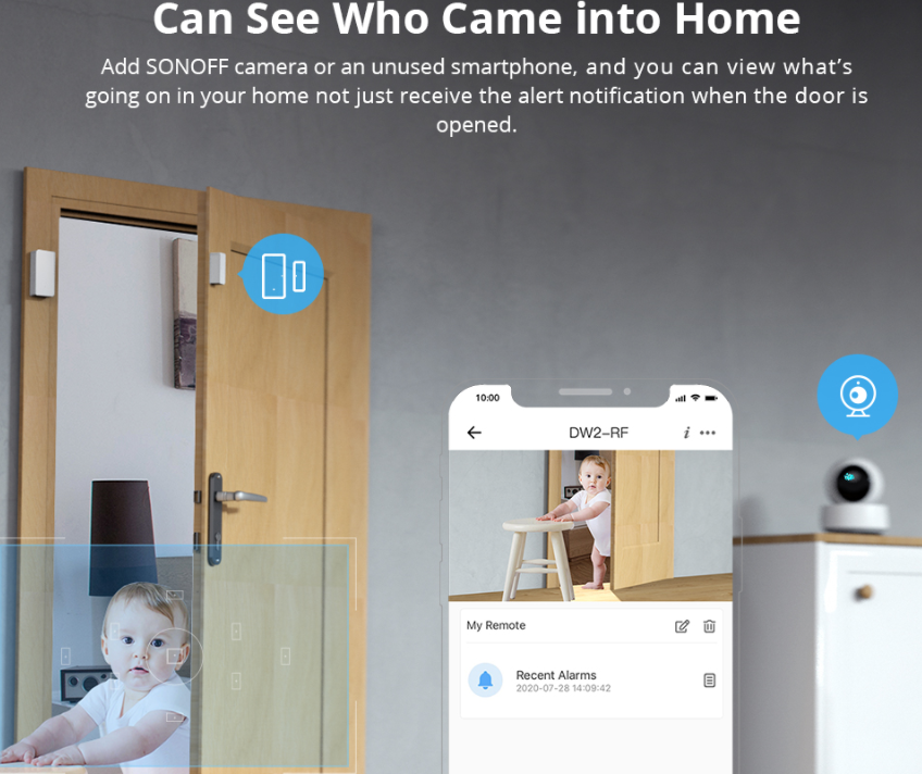 SONOFF DW2-RF Wireless Door/Window Sensor 433Mhz (Without Battery)