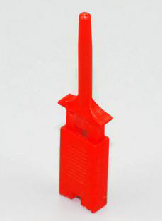 Single Test Hook Clip for Logic Analyzers Red