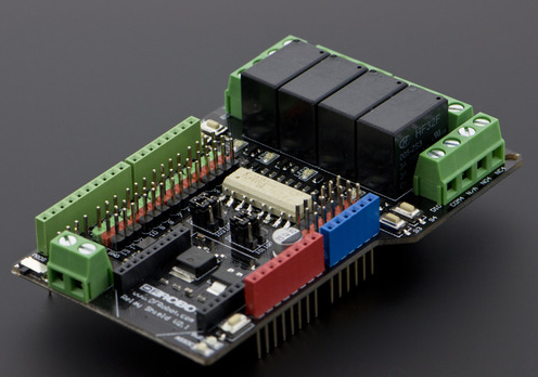 DFROBOT Gravity: 4 Channel Relay Shield for Arduino