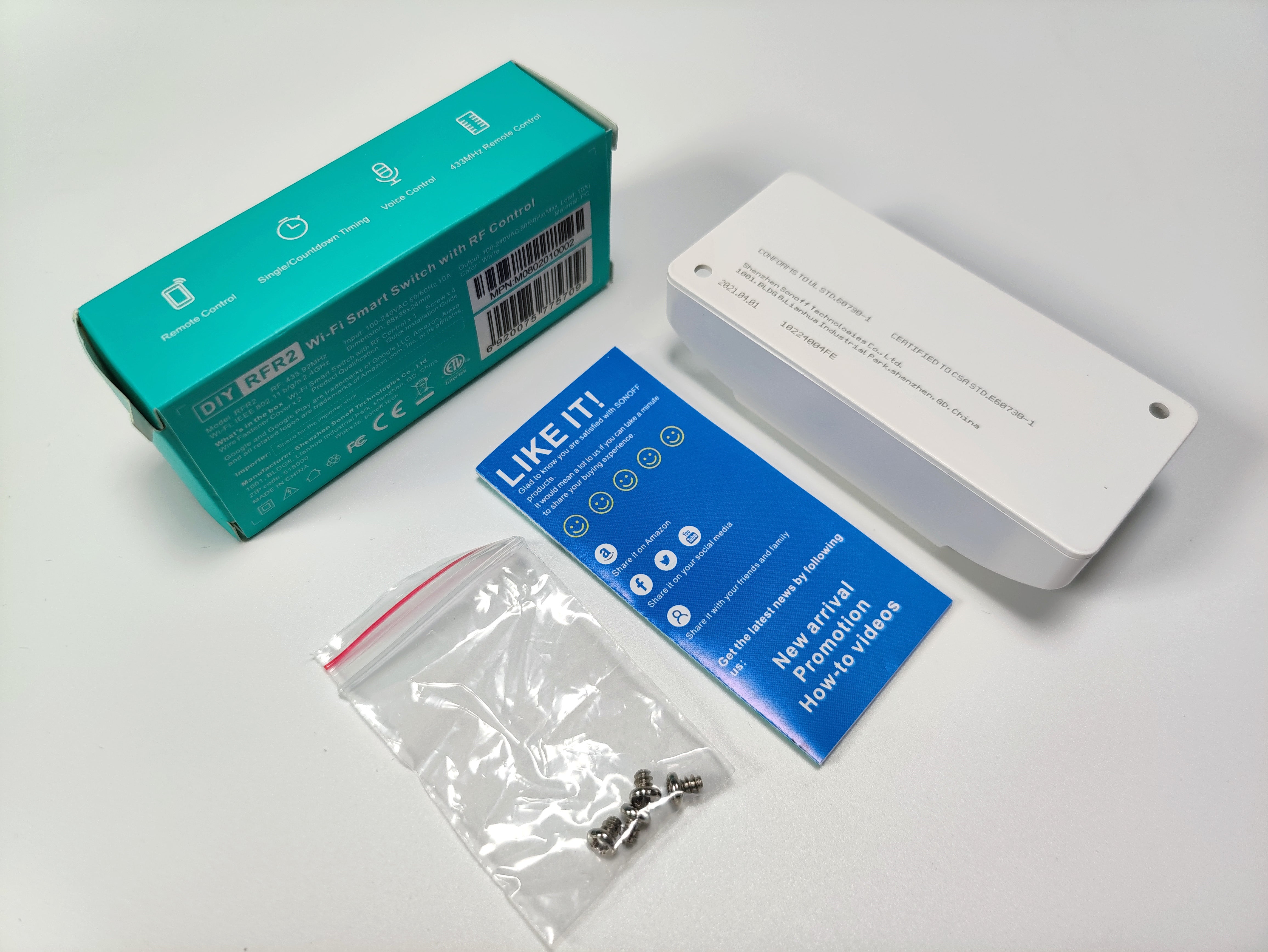 SONOFF RFR2 WiFi DIY Smart RF Control Switch