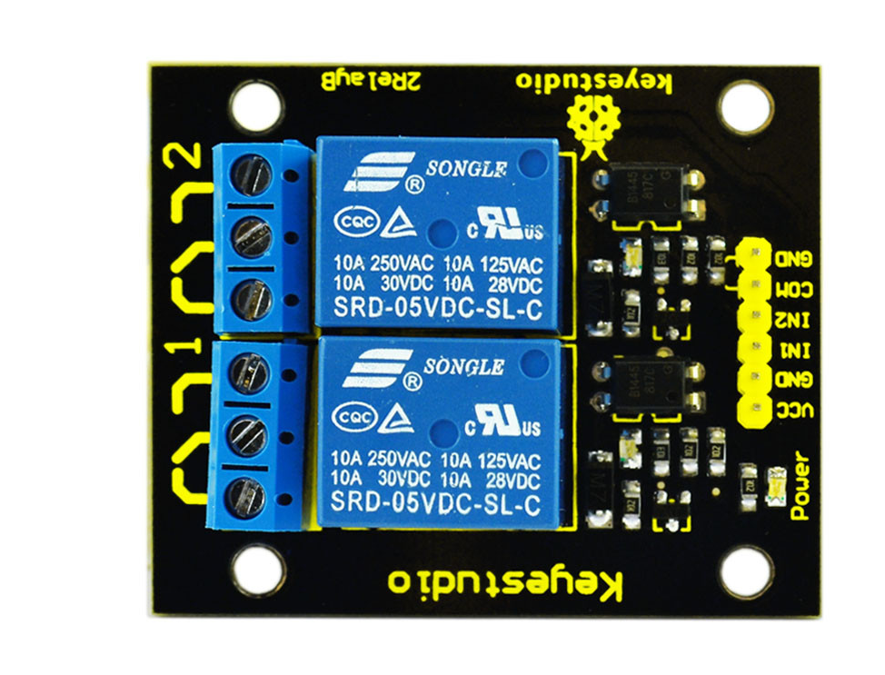 KEYESTUDIO 2-channel 5V Relay Module for Arduino ARM PIC AVR DSP Electronic