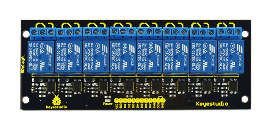 KEYESTUDIO 8 Channel 5V Relay Module for Arduino