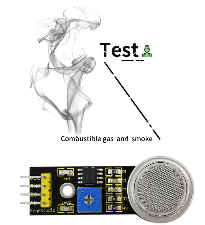 KEYESTUDIO Combustible Gas and Smoke - MQ-2 (for Arduino)