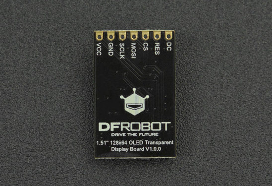 DFROBOT Fermion: 1.51” OLED Transparent Display with Converter (Breakout)