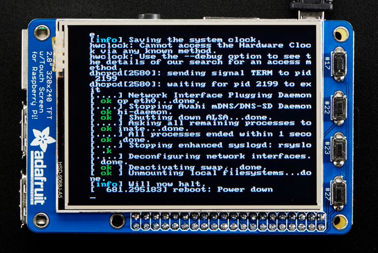 ADAFRUIT PiTFT Plus 320x240 2.8" TFT + Capacitive Touchscreen(40 pin)