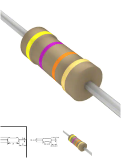 DIGI-KEY 47K OHM ±5% 0.25W, 1/4W Through Hole Resistor (Pack of 10)