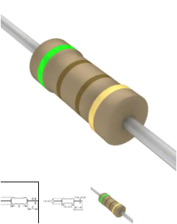 DIGI-KEY 510 Ohm ±5% 0.25W, 1/4W Through Hole Resistor (Pack of 10)