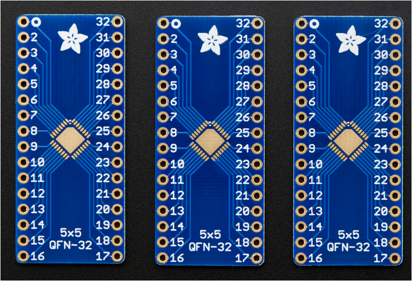 ADAFRUIT SMT Breakout PCB for 32-QFN or 32-TQFP (3 per Pack)