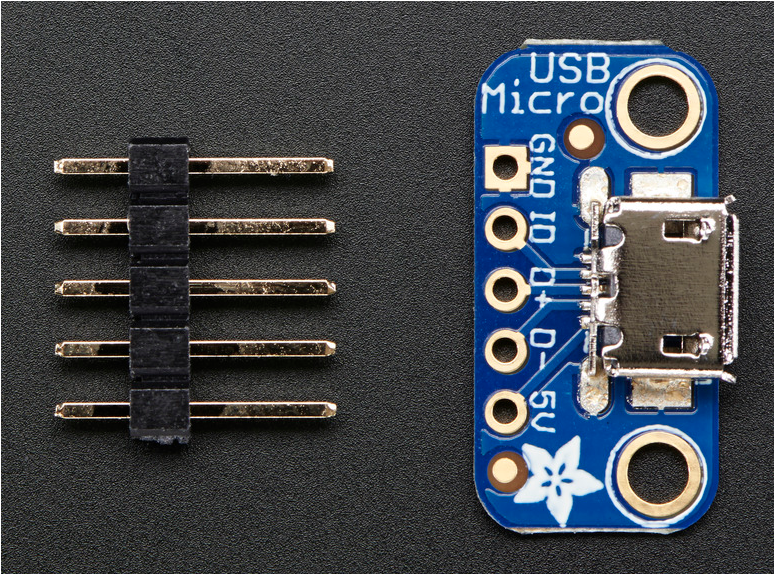 ADAFRUIT USB Micro-B Breakout Board