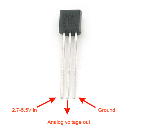 Analog Temperature Sensor - TMP36GZ – TO-92 Package