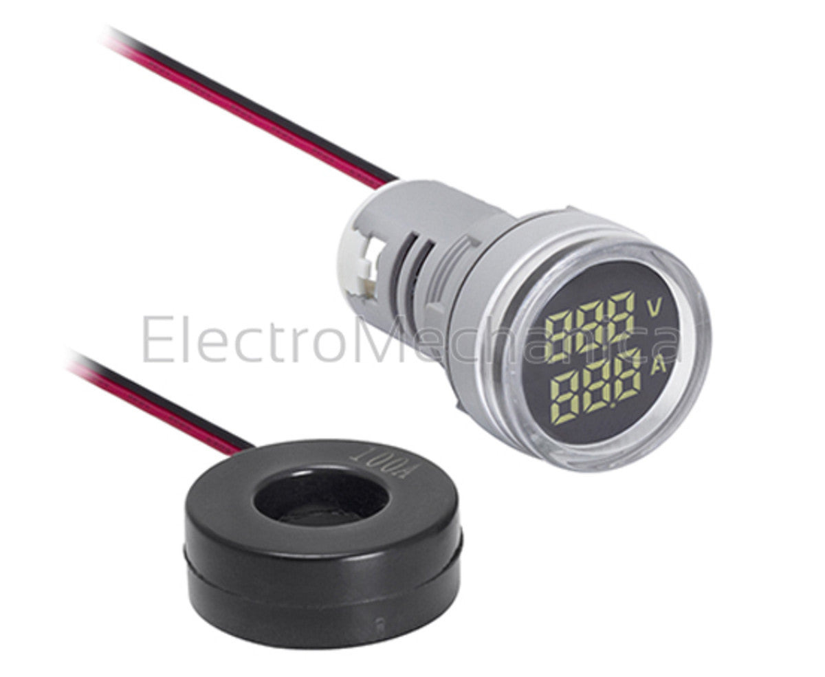 ELECTRO MECHANICA (2.2mm) WHITE VOL/AMM 20-500VAC/0-100A