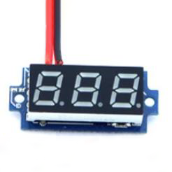 Two Wire DC Voltmeter Blue 0.28inch 3.5-30V