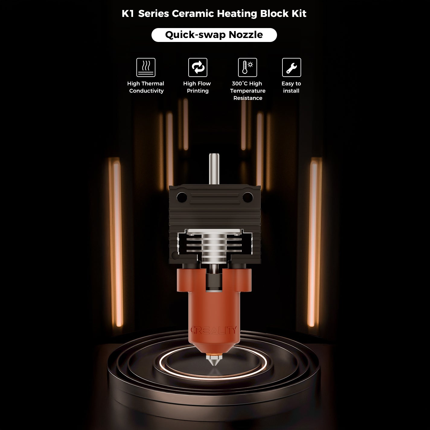 CREALITY K1 Series Ceramic Heating Block Kit（New Version）