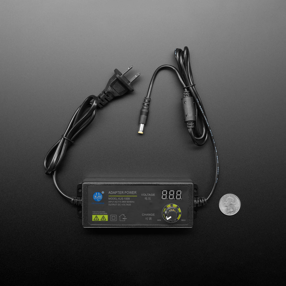 ADAFRUIT Adjustable Power Supply w/ 2.1mm / 5.5mm DC - 3V to 24V at 2 Amp
