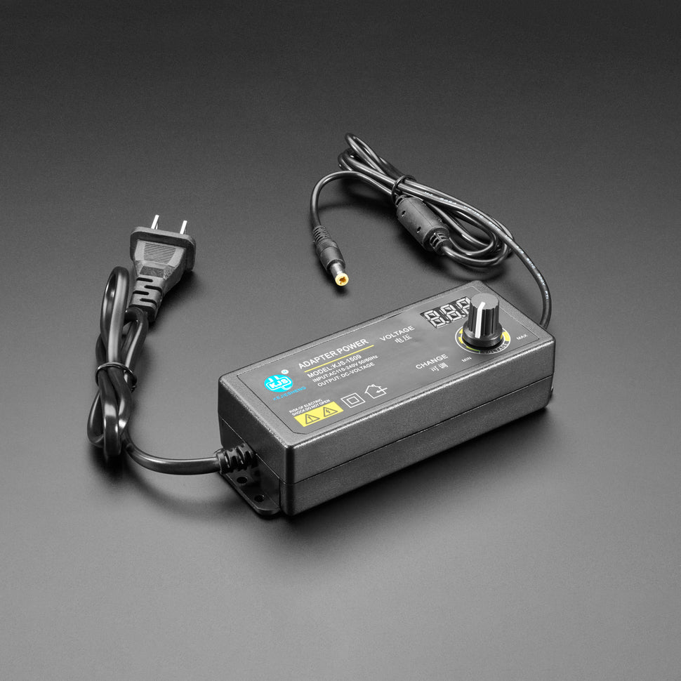 ADAFRUIT Adjustable Power Supply w/ 2.1mm / 5.5mm DC - 3V to 24V at 2 Amp