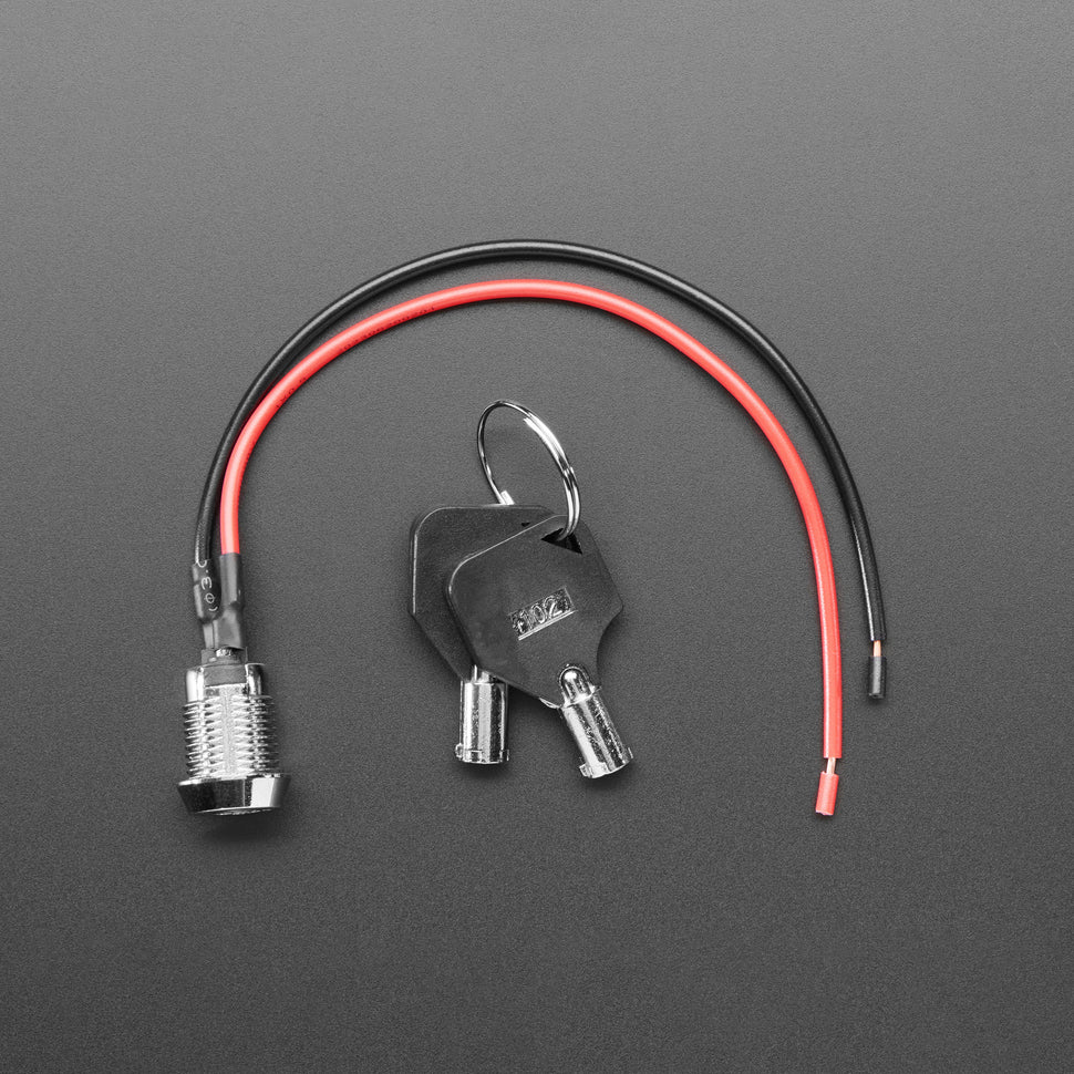 Round Key Plug Lock ADAFRUIT On/Off Round Key Lock - (12mm Diameter)