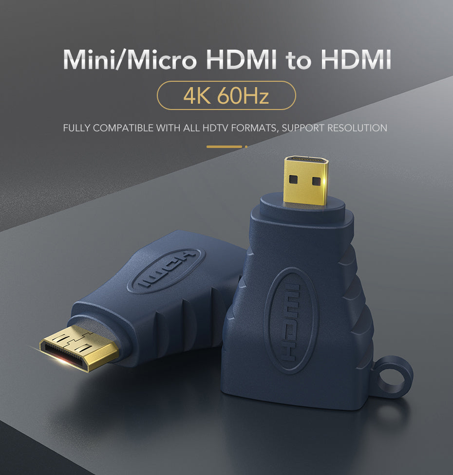 CABLETIME Micro HDMI to Standard HDMI Adapater 90 Degrees