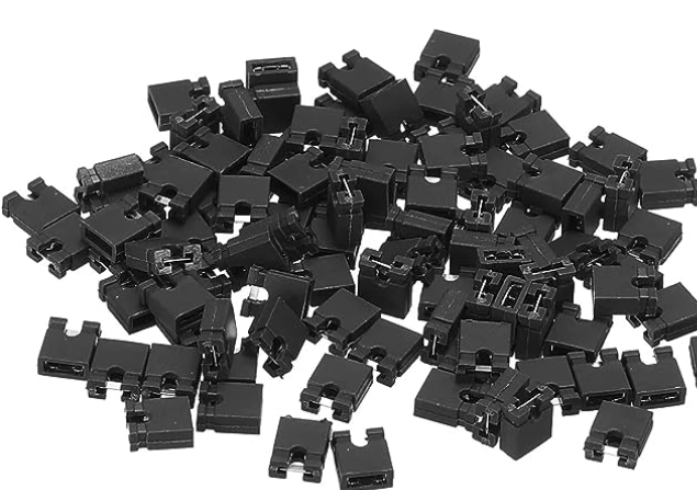 (100pcs) (2.54mm) Black Jumper Caps