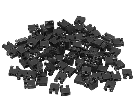 (100pcs) (2.54mm) Black Jumper Caps