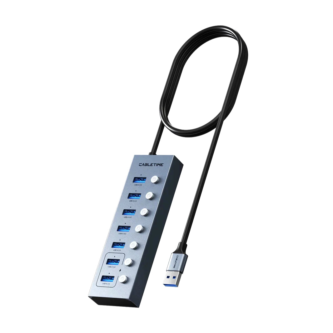 CABLETIME 7 in 1 USB-A Hub