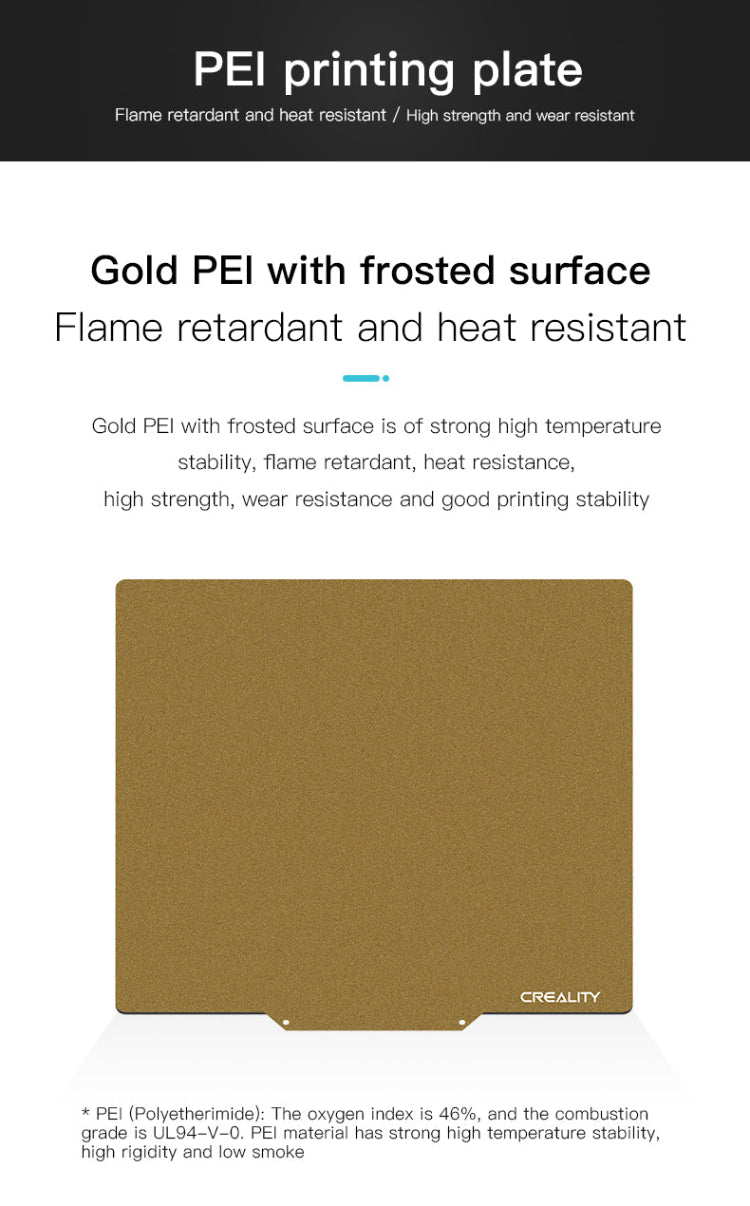 CREALITY Ender-5 Plus PEI Printing Plate Frosted Surface (377*370*2mm)