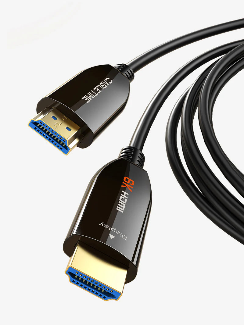 CABLETIME AOC Active Optical HDMI 2.1 Cable 8K 60Hz 48Gbps HDR 50m
