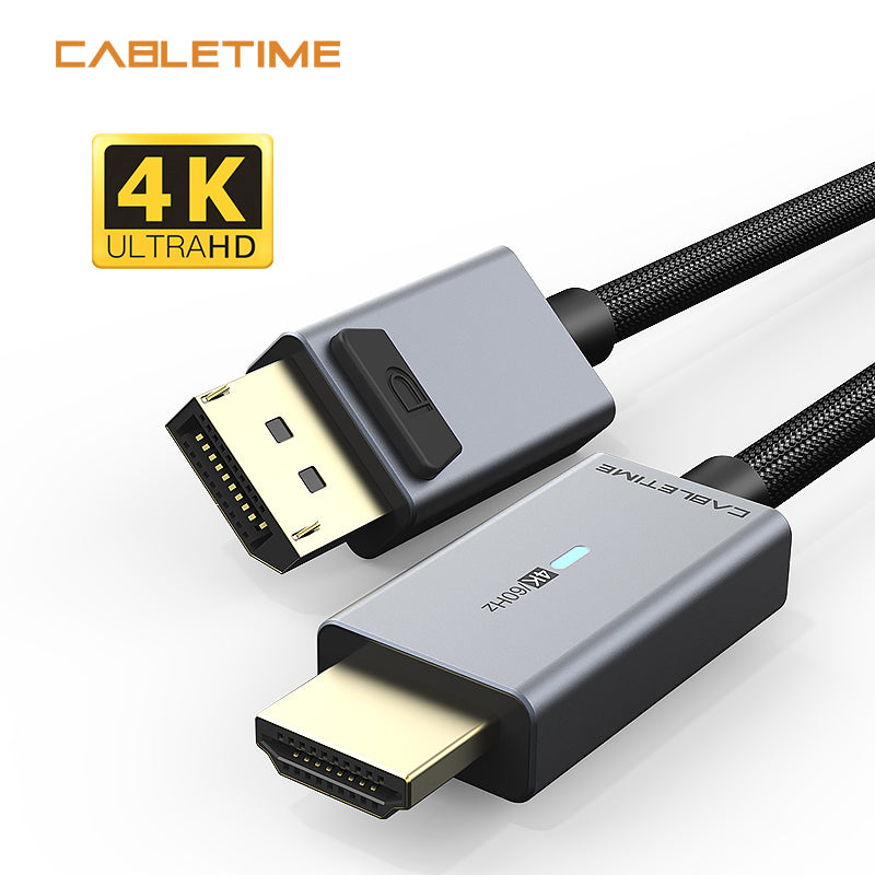 CABLETIME Aluminum DP 2.1 Cable 16K/60Hz, 2m