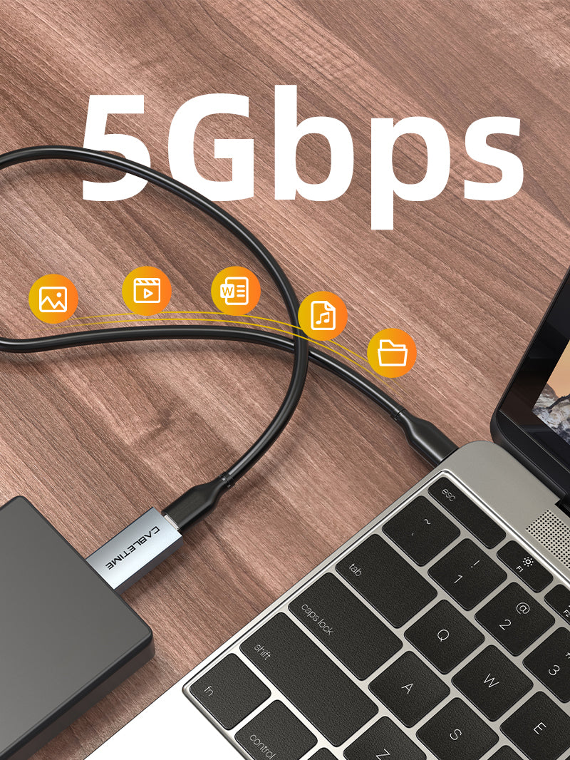 CABLETIME USB-A To USB-C Adapter