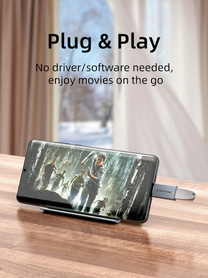 CABLETIME USB-C tp USB-A Female Adapter