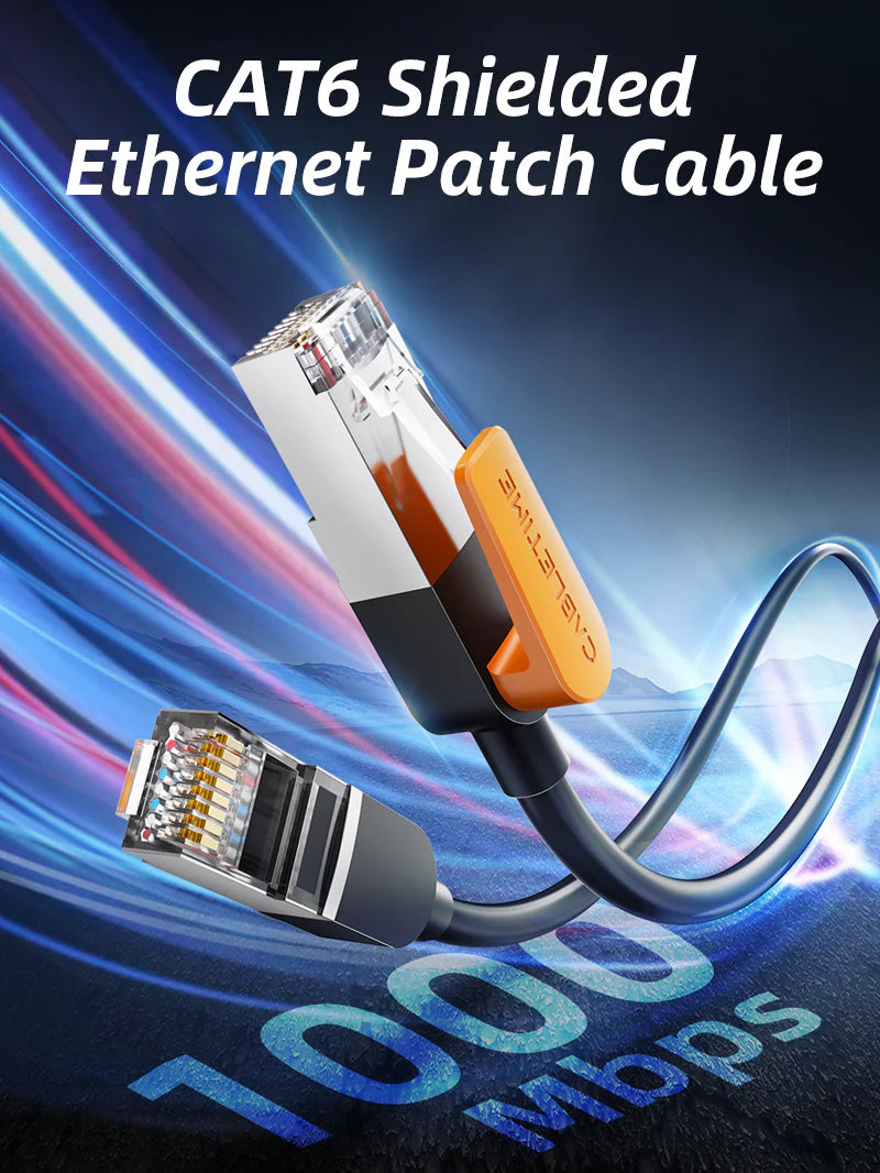CABLETIME CAT6 Gigabit Ethernet FTP Cable Pure Copper 5m