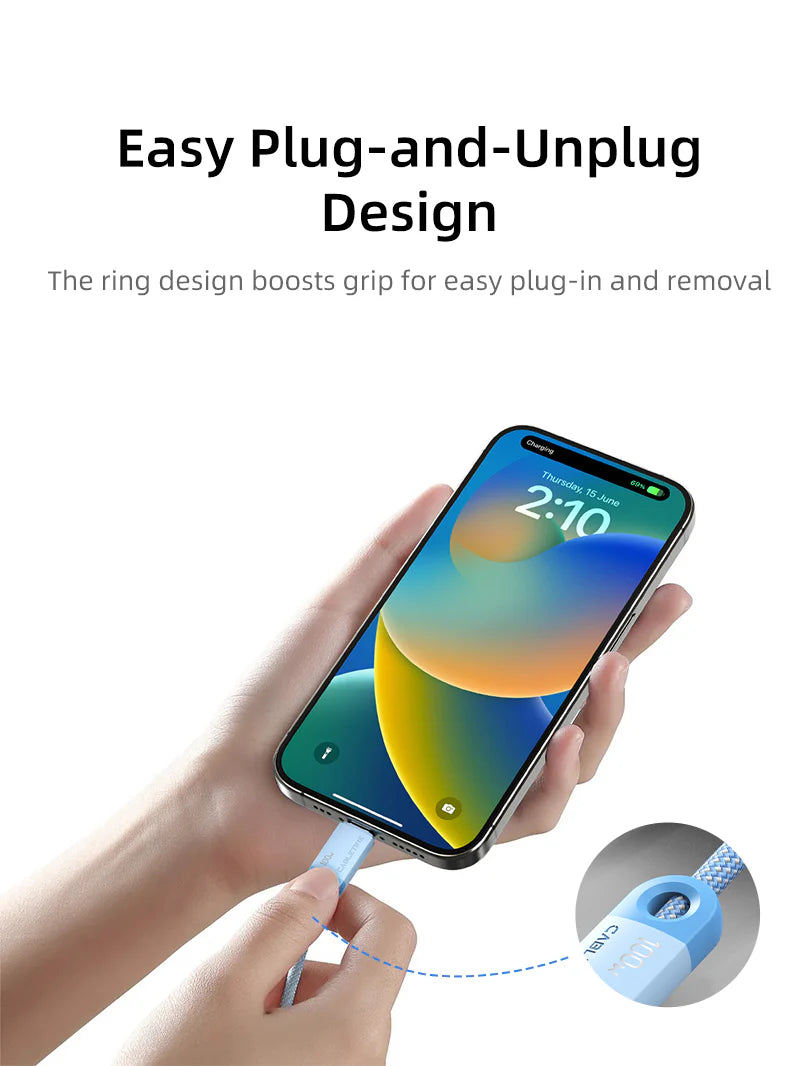 CABLETIME USB C PD100W Cable 2m
