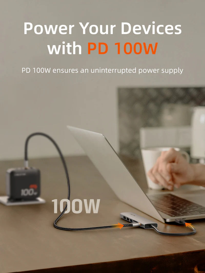 CABLETIME ECO 7-IN-1 USB C HUB 4K30Hz, 5Gbps