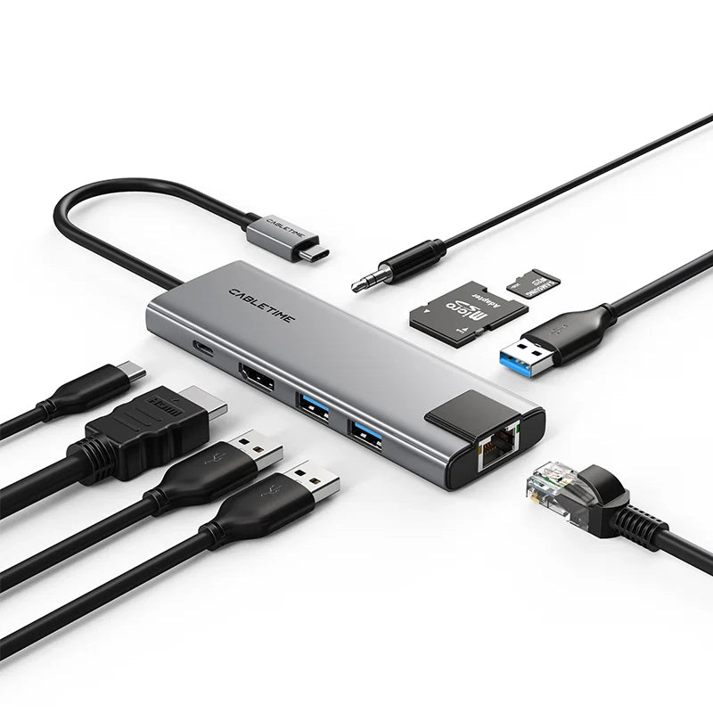 CABLETIME Eco 9-in-1 USB C Hub