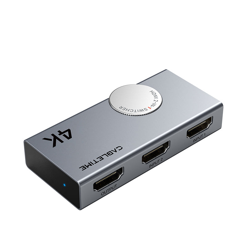 CABLETIME 4K60Hz 2-IN-1 HDMI 2.0 Switcher