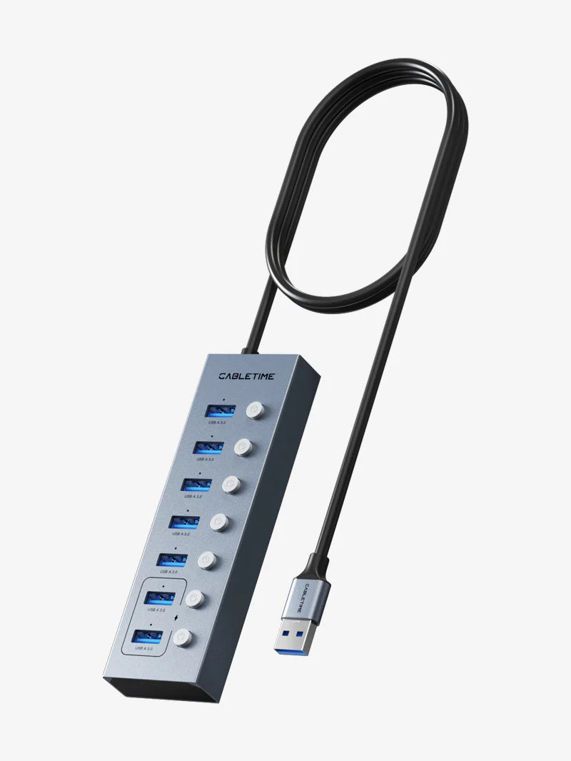 CABLETIME 7 in 1 USB-A Hub