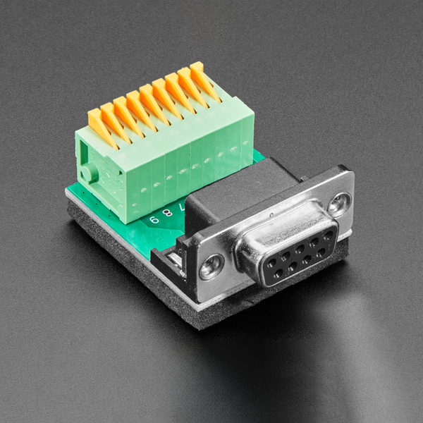 ADAFRUIT Female Socket to Terminal Spring Block Adapter DE-9 (DB-9)