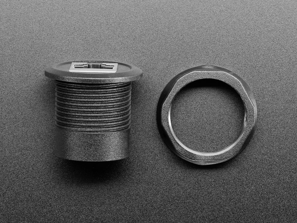 ADAFRUIT RJ-45 Ethernet Round Panel Mount Adapter Plug