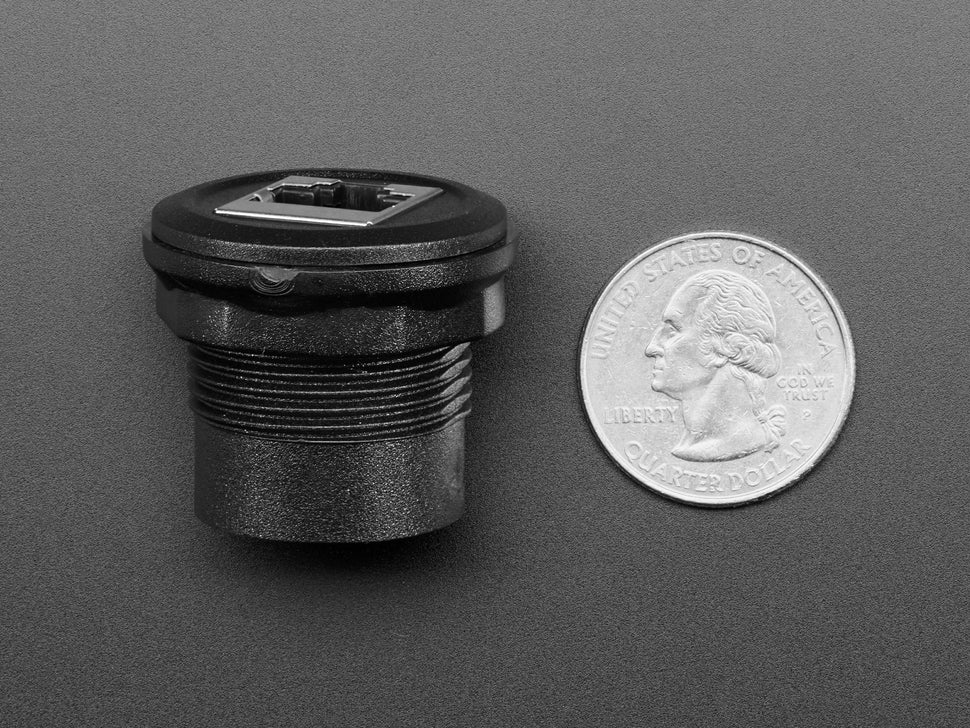 ADAFRUIT RJ-45 Ethernet Round Panel Mount Adapter Plug