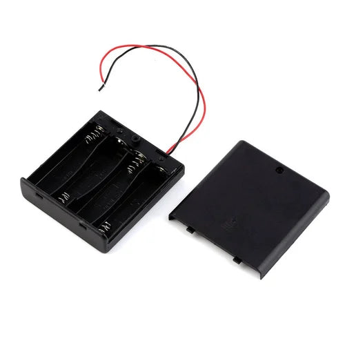 4xAA Battery Holder Box With Cover/on-off