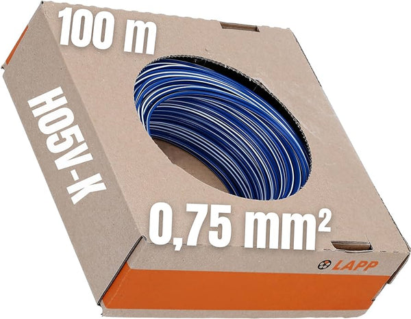 Blue-White Panel Wire 0.75mm (per m)